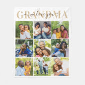 Wir Liebe Oma Brown Mothers Day Fotomaterial Colla Fleecedecke (Vorderseite)