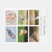 Wir Liebe Oma Family Foto Grid Fleecedecke (Vorderseite (Horizontal))