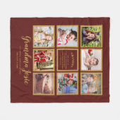 Wir Liebe Oma FotoCollage kundenspezifisch Fleecedecke (Vorderseite (Horizontal))