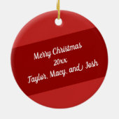 Wir Liebe Oma Gingerbrei Rotes Foto Weihnachten Keramik Ornament (Hinten)