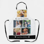Wir Liebe Oma Grandkids 5 Foto schwarz-weiß Schürze (Vorderseite)
