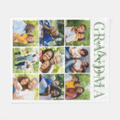 Wir Liebe Oma Grüne Mütter Tag FotoCollage Fleecedecke (Vorderseite (Horizontal))