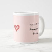 Wir Liebe Oma, maßgeschneidertes Großgeschenk, Tas Jumbo-Tasse (Vorderseite Rechts)