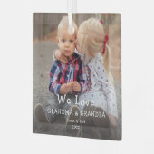 Wir Liebe Oma & Opa Ornament Aus Glas (Vorderseite links)