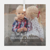 Wir Liebe Oma & Opa Ornament Aus Glas (Vorderseite)