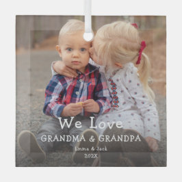 Wir Liebe Oma & Opa Ornament Aus Glas