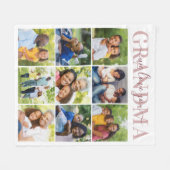 Wir Liebe Oma Pink Mütter Tag FotoCollage Fleecedecke (Vorderseite (Horizontal))