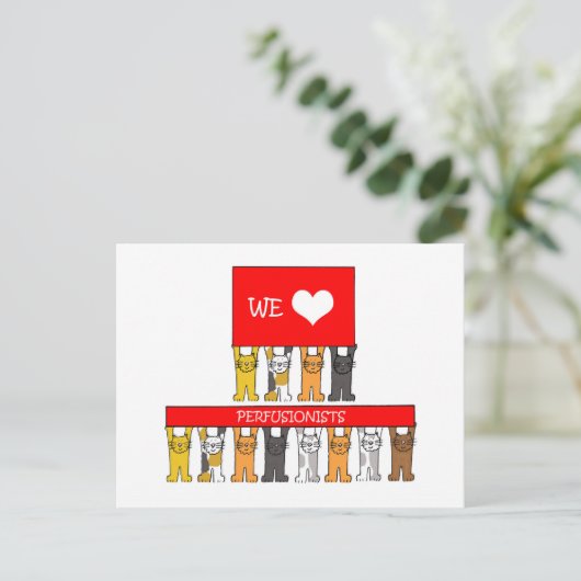 Wir Liebe Perfusionisten Postkarte (Stehend Vorderseite)