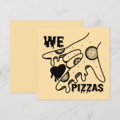 Wir Liebe Pizzas - Pizza Liebe - ASL ILY Obsession Einladung (Vorne/Hinten)