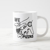 Wir Liebe Pizzas - Pizza Liebe - ASL ILY Obsession Jumbo-Tasse (Rechts)