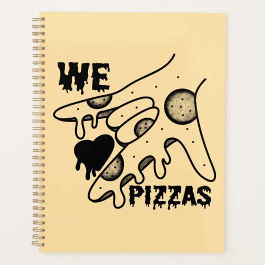 Wir Liebe Pizzas - Pizza Liebe - ASL ILY Obsession Planer (Vorderseite)