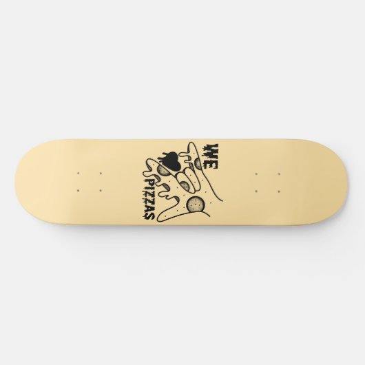Wir Liebe Pizzas - Pizza Liebe - ASL ILY Obsession Skateboard (Horizontal)