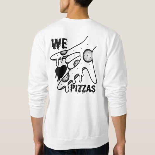 Wir Liebe Pizzas - Pizza Liebe - ASL ILY Obsession Sweatshirt (Rückseite)
