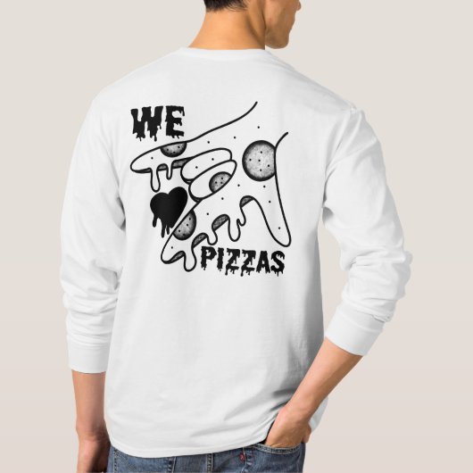 Wir Liebe Pizzas - Pizza Liebe - ASL ILY Obsession T-Shirt (Rückseite)