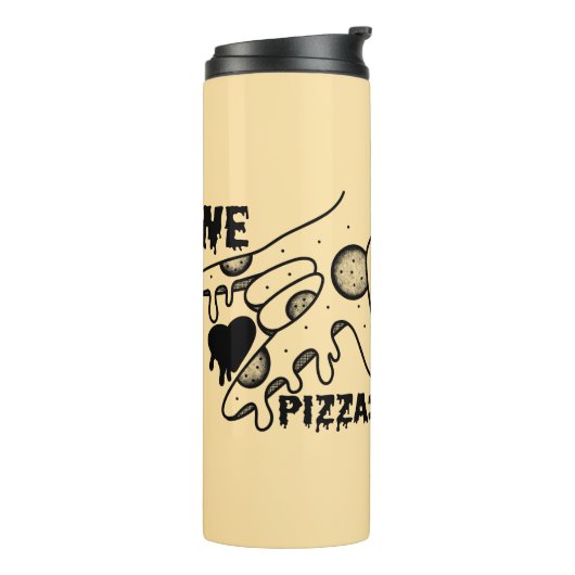 Wir Liebe Pizzas - Pizza Liebe - ASL ILY Obsession Thermosbecher (Nach links gedreht)