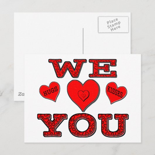 Wir Liebe Postkarte (Vorne/Hinten)