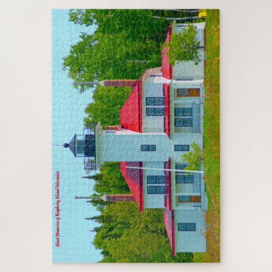 Wir Liebe Raspberry Island Wisconsin. Jigsaw Puzzl Puzzle (Vertikal)