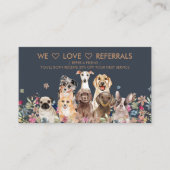 Wir Liebe Referenzen Blumendog drucken Visitenkarte (Vorderseite)
