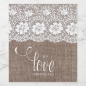 Wir Liebe Referenzen Linen Lace Country Weinetikett (Einzelnes Label)
