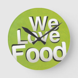 Wir Liebe Runde Wanduhr