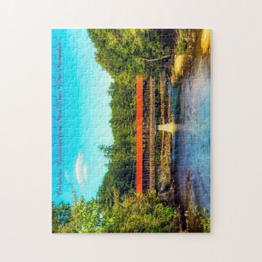Wir Liebe Saco River New Hampshire Jigsaw Puzzle (Vertikal)