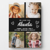 Wir Liebe Sie Abuela Familie Moderne FotoCollage Fotoplatte (Vorderseite)