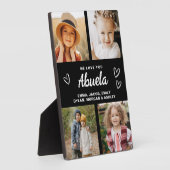 Wir Liebe Sie Abuela Familie Moderne FotoCollage Fotoplatte (Seite)
