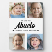 Wir Liebe Sie Abuelo Familienfoto Collage Fotoplatte (Vorderseite)