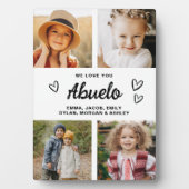 Wir Liebe Sie Abuelo Moderne FotoCollage Fotoplatte (Vorderseite)