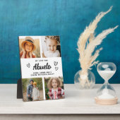 Wir Liebe Sie Abuelo Moderne FotoCollage Fotoplatte (Seite)