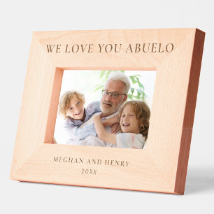 Wir Liebe Sie Abuelo Personalisiert Foto Frame Ges Geätzte Rahmen