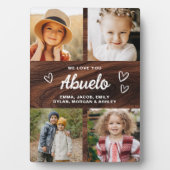 Wir Liebe Sie Abuelo Rustikale Holzfotografie Coll Fotoplatte (Vorderseite)