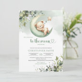 Wir Liebe Sie auf den Mond und zurück geschlechtsn Einladung (Stehend Vorderseite)