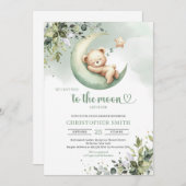 Wir Liebe Sie auf den Mond und zurück geschlechtsn Einladung (Vorne/Hinten)