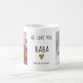 Wir Liebe Sie Baba 2 Foto Collage Opa Kaffeetasse (Mittel)