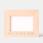 Wir Liebe Sie Blumentext einfach personalisiert Geätzte Rahmen (Vorderseite)