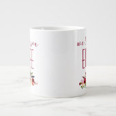 Wir Liebe Sie Bubbe Burgund Floral Jumbo-Tasse (Vorderseite)