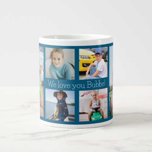 Wir Liebe Sie Bubbe Großmutter 6 Foto Jumbo-Tasse (Vorderseite)