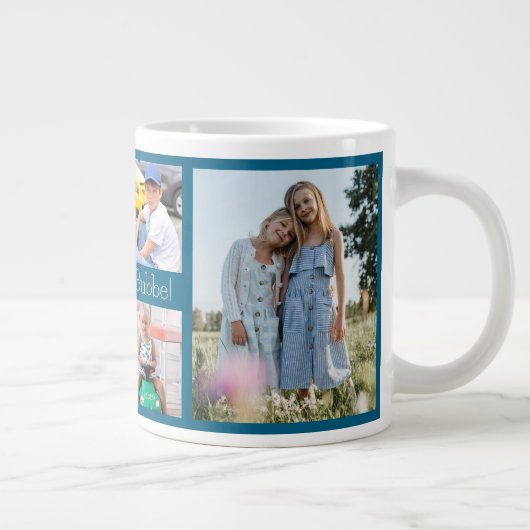 Wir Liebe Sie Bubbe Großmutter 6 Foto Jumbo-Tasse (Rechts)