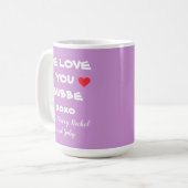 Wir Liebe Sie Bubbe - Personalisierte Mauve mit He Kaffeetasse (Vorderseite Links)