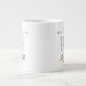 Wir Liebe Sie Bubbe Pink Floral Jumbo-Tasse (Vorderseite)