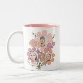 Wir Liebe Sie Bunches Oma Geschenk Custom Foto Tas Zweifarbige Tasse (Links)