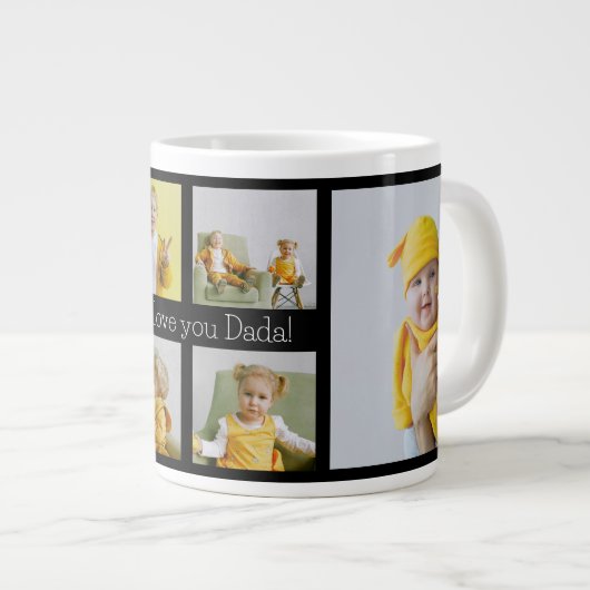 Wir Liebe Sie Dada 6 Foto Jumbo-Tasse (Vorderseite Rechts)