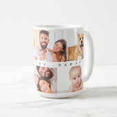 Wir Liebe Sie Daddy 6 Foto Collage custom Kaffeetasse (VorderseiteRechts)