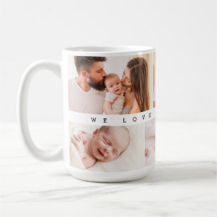 Wir Liebe Sie Daddy 6 Foto Collage custom Kaffeetasse