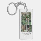Wir Liebe Sie Daddy, Custom 3 Foto Schlüsselanhäng Schlüsselanhänger (Vorderseite links)