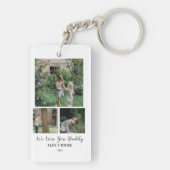 Wir Liebe Sie Daddy, Custom 3 Foto Schlüsselanhäng Schlüsselanhänger (Rückseite)