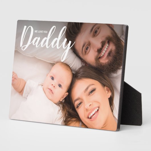 Wir Liebe Sie Daddy Custom Foto Geschenk für Vater Fotoplatte (Seite)