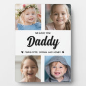 Wir Liebe Sie Daddy Familie halten Foto Collage Fotoplatte (Vorderseite)