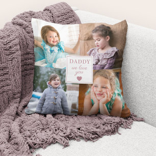 Wir Liebe Sie Daddy Foto Collage Foto Kissen